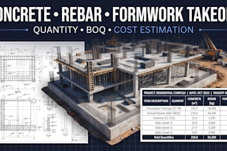 do concrete rebar and formwork quantity takeoff and cost estimation