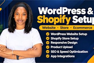 set up your wordpress website or shopify online store