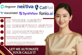 automate fonio  nextiva ai receptionist booking calls n8n follow up workflows