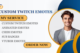 create custom twitch emotes, animated emotes and chibi emotes