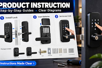 create product manuals, illustrated assembly guides and user instructions