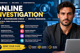 do online investigation, osint, background check and digital forensics