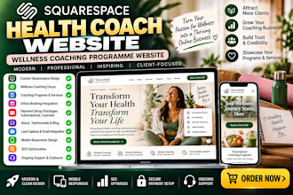 design squarespace health coach website wellness coaching programme website