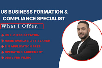 do US llc registration, wyoming llc formation, and ein setup