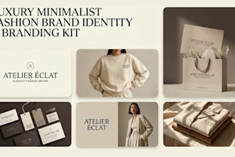 design a luxury minimalist brand identity branding kit