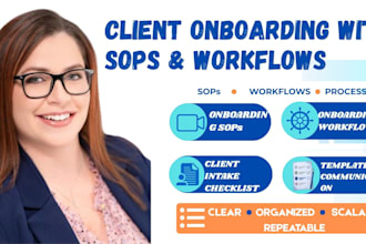 create a client onboarding system with sops, workflows and templates