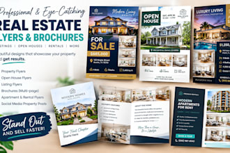 design real estate flyers property brochure open house just listed flyer