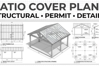 design patio cover structural drawings and permit plans