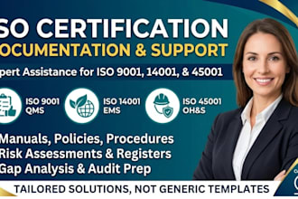 prepare iso 9001 iso 14001 iso 45001 documentation for certification