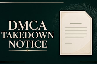 prepare a professional dmca takedown notice for copyright protection