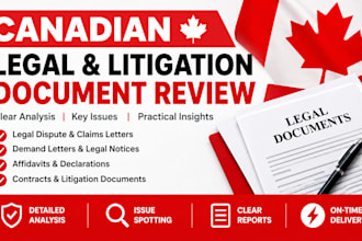 professionally review and analyze canadian legal and litigation documents