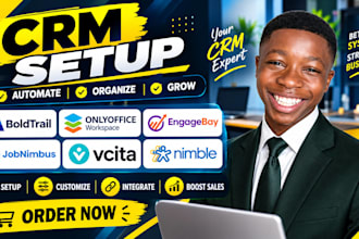 setup boldtrail onlyoffice workspace engagebay CRM jobnimbus vcita nimble vcita