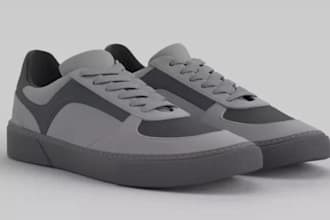 create 3d sneaker modeling, footwear design and realistic renders