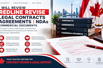 review redline revise legal contracts agreements ndas commercial document
