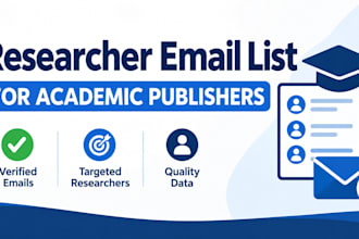 verified researcher email lists for academic publishers