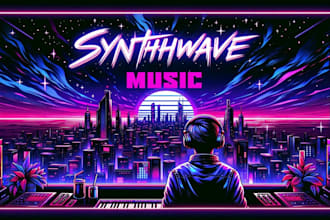 create cyberpunk synthwave darkwave music for indie games in USA and japan