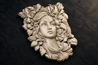 create custom 3d bas relief for cnc and 3d printing