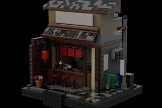 design a custom lego diorama landscape or environment