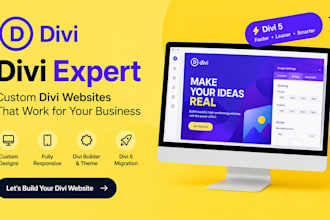 be divi expert for divi wordpress website, divi theme or divi builder