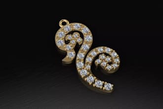 3d gemstone pendant,gold,silver jewelry design,3dm,stl for printing,necklace cad