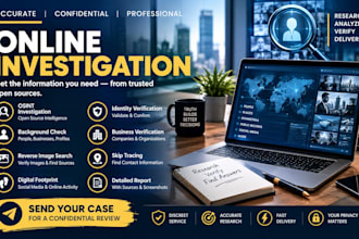 be your private investigator for osint, digital forensics and people search