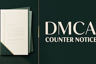 prepare a formal dmca counter notice for your copyright dispute
