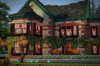 build survival or adventure minecraft map, minecraft build lobby hub and castle