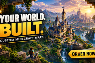 build a custom minecraft map, world, spawn or lobby