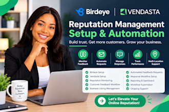set up birdeyeand vendasta for review automation and local reputation management