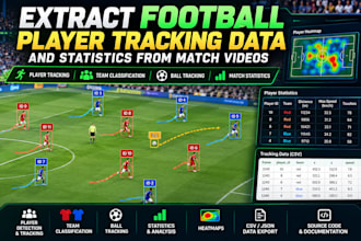 extract football player tracking data and statistics from match videos