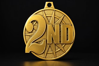 design custom 3d medals, coins, badges and award medals