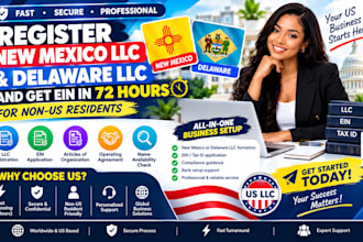 help register new mexico llc, delaware llc and apply for ein