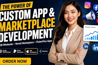 design b2b wholesale, rental marketplace, app development, flutter flow