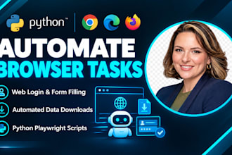 build custom python playwright script to automate web browser and data download