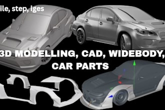 3d car model car body kit custom widebody kit car parts automotive cad 3d print