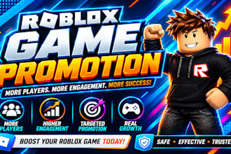 roblox advertising, roblox promotion, roblox game marketing to 100k gamers