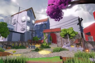 build realistic and stylized roblox map, terrain environment in roblox studio