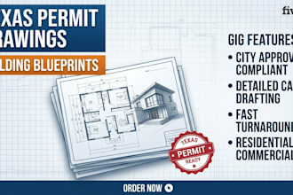 draft texas permit drawings and architectural blueprints