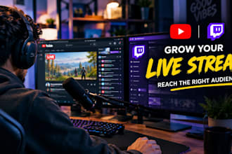 promote your youtube or twitch live stream to reach a targeted audience
