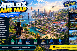 design roblox game map low poly city map 3d environment design in roblox studio