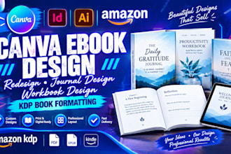 canva ebook design redesign journal design workbook design kdp book formatting