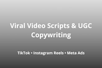 write high converting video scripts for tiktok reels and ads