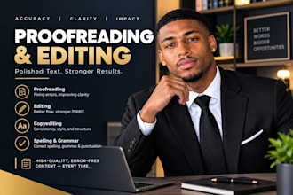 proofread and edit your text for grammar and clarity