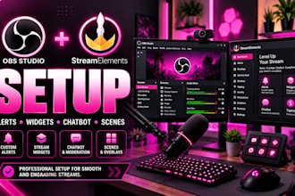 setup obs or streamlabs for live stream or recording