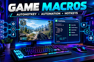 create custom game macros, autohotkey scripts and keyboard automation for PC gam