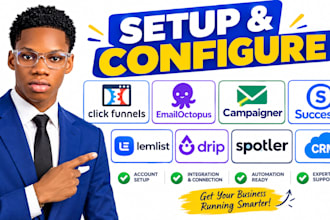 setup clickfunnels emailoctopus campaigner success ai lemlist drip spotler CRM
