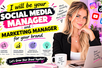 be your social media manager and marketing manager for your brand