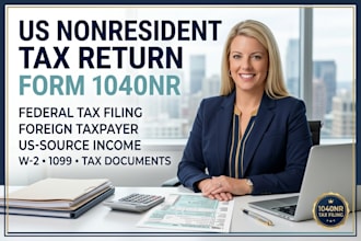 prepare US nonresident 1040nr federal tax return for foreign taxpayers
