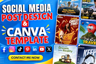 do social media post design, instagram post design and canva templates design
