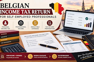 prepare belgian income tax return for self employed professionals